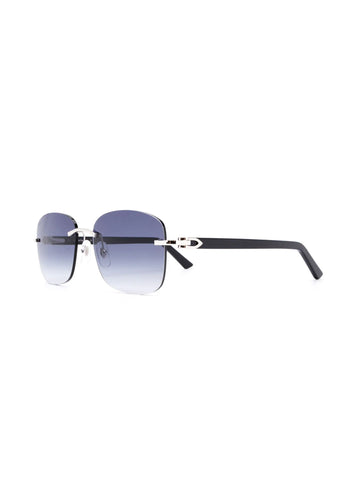 C Décor rimless rectangular-frame sunglasses