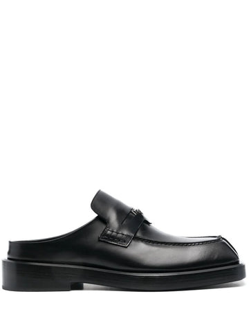 Leather penny-slot loafers