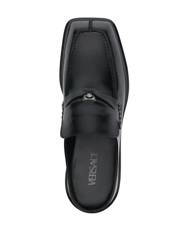 Leather penny-slot loafers