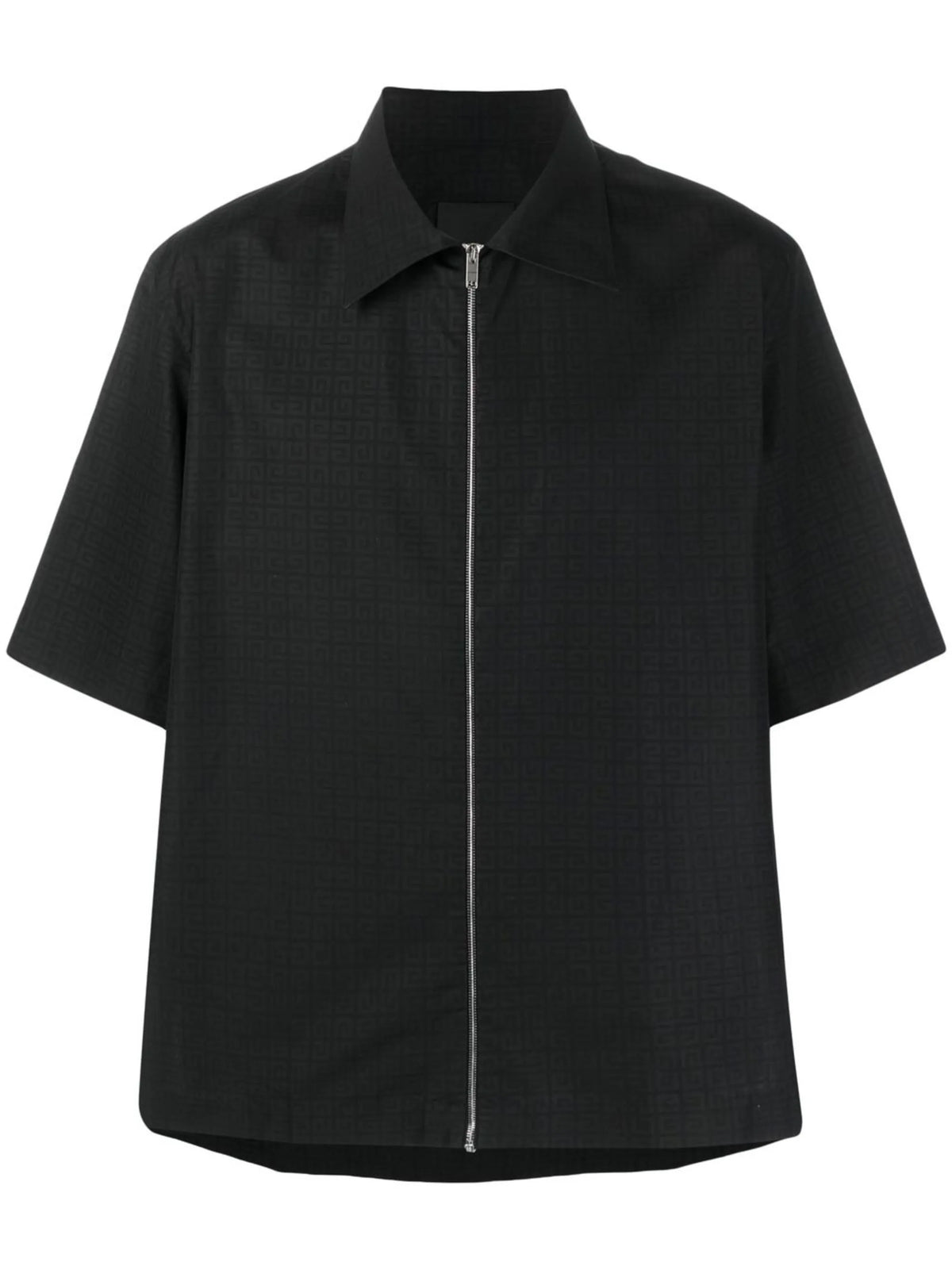 zip-up cotton shirt