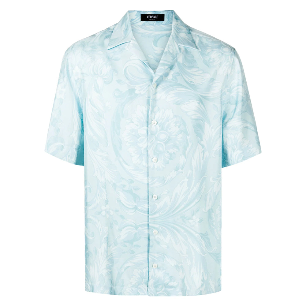 Barocco print silk shirt