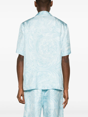 Barocco print silk shirt