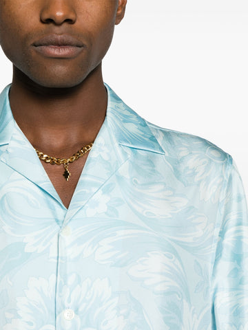 Barocco print silk shirt