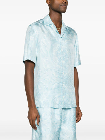 Barocco print silk shirt