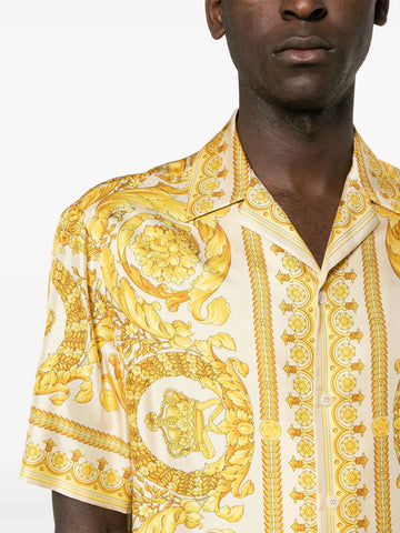 Barocco print silk shirt