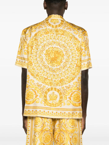 Barocco print silk shirt