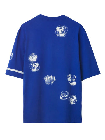 Rose-print cotton T-shirt