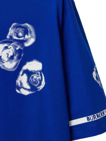 Rose-print cotton T-shirt