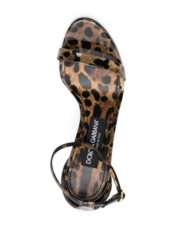 110mm leopard-print sandals