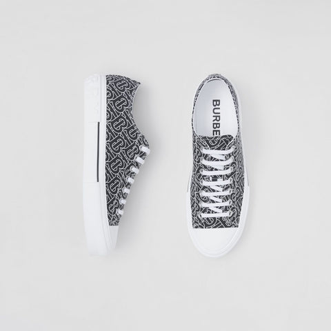 Monogram Print Cotton Sneakers